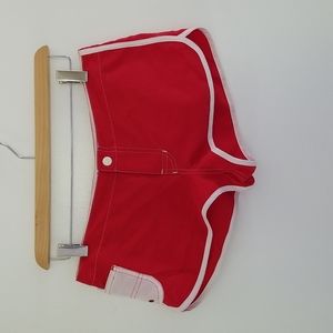 Red and White Lifeguard Pool or Beach Style Shorts